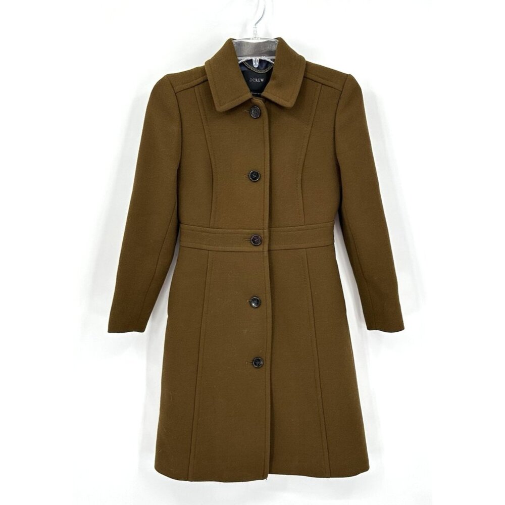 J. Crew Brown Wool Pea Coat